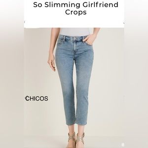 CHICO’s So Slimming GirlfriendSlim Leg Crop Jeans, Size 1.5 = Sz 10